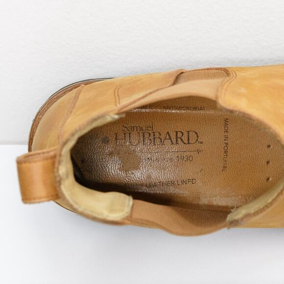 SAMUEL HUBBARD 24 Seven Nubuck Leather Chelsea Boots Vibram Sole Tan Mens 11.5 - Picture 6 of 9